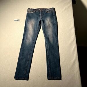 Out‎ Jeans Womens 8 Blue Denim Cotton 5 Pockets Medium Wash Stretch Straight Leg